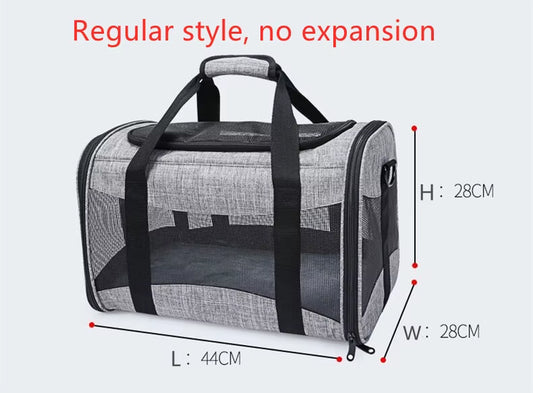 Pet Carriers Four Sides Expanded Dog Carriers Pet Car Travel Bag Expandable Pet Cat Puppy Dog Bag Slings Tote for Small Animals