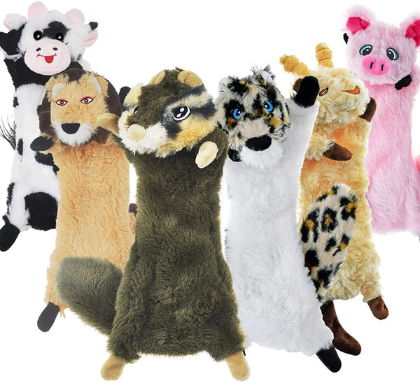 Dog Squeaky Toys No Stuffing, 6 Pack - Form&Fur